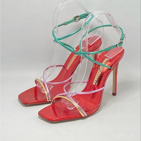 Sophia Webster Rosalia Colorblock Leather Ankle-Strap Sandals size 38 - Picture 4 of 12
